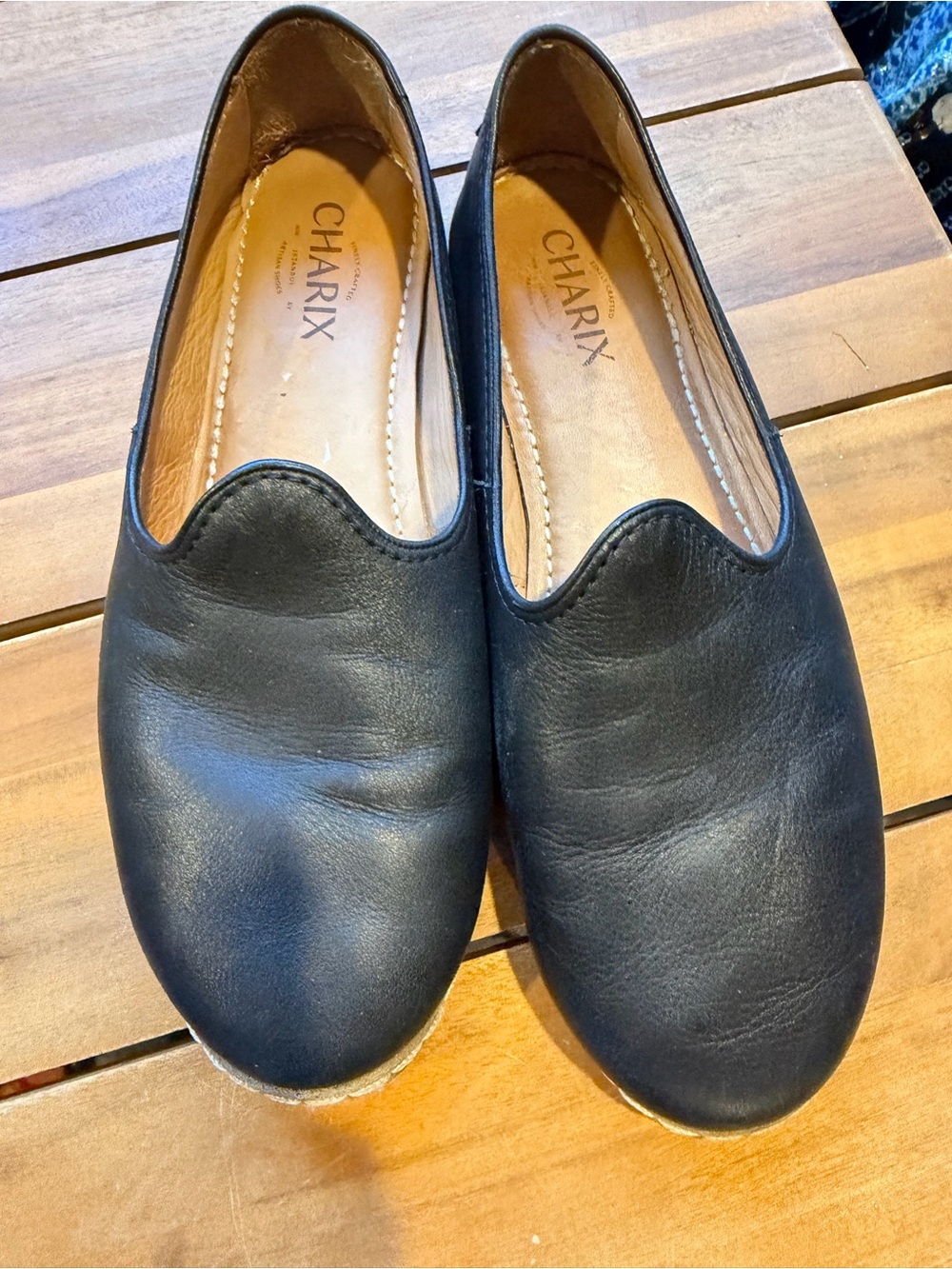 Charix Women's Black Slip-On Loafers